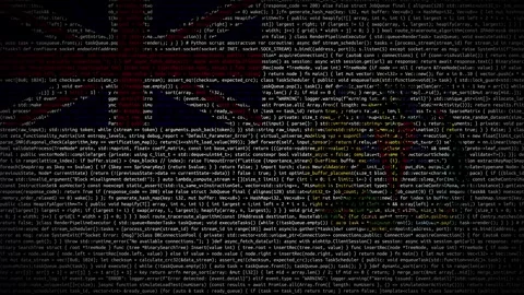 Binary code on flag Stock Footage 293697993