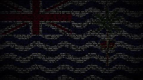Binary code on flag Stock Footage 293698001