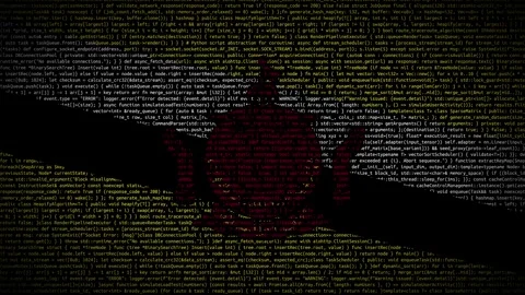 Binary code on flag Stock Footage 293698012