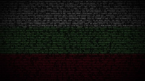 Binary code on flag Stock Footage 293698013