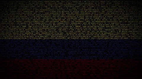 Binary code on flag Stock Footage 293698079