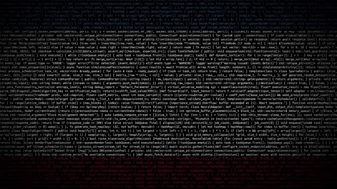 Binary code on flag Stock Footage 293698108