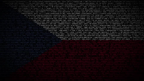 Binary code on flag Stock Footage 293698128