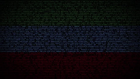 Binary code on flag Stock Footage 293698130