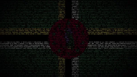 Binary code on flag Stock Footage 293698140