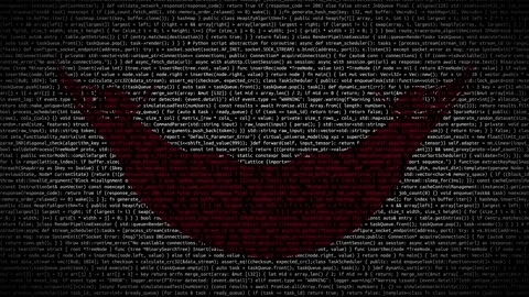 Binary code on flag Stock Footage 293698151