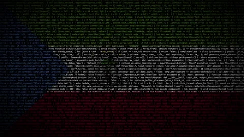 Binary code on flag Stock Footage 293698183