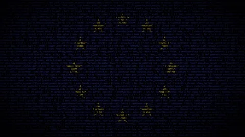 Binary code on flag Stock Footage 293698194