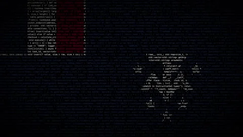Binary code on flag Stock Footage 293698231