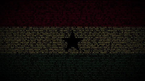 Binary code on flag Stock Footage 293698245