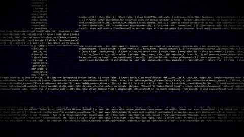Binary code on flag Stock Footage 293698265