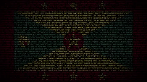 Binary code on flag Stock Footage 293698281