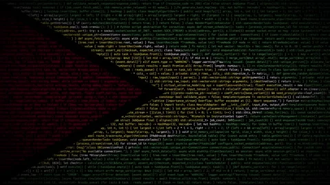 Binary code on flag Stock Footage 293698289