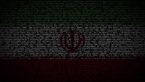 Binary code on flag Stock Footage 293698329