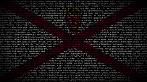 Binary code on flag Stock Footage 293698368