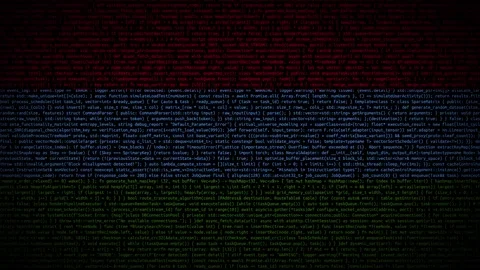 Binary code on flag Video stock 293698392