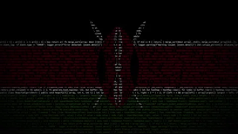 Binary code on flag Stock Footage 293698402