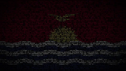 Binary code on flag Stock Footage 293698411