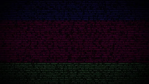 Binary code on flag Stock Footage 293698439