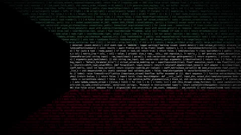 Binary code on flag Stock Footage 293698443