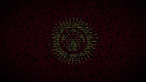 Binary code on flag Stock Footage 293698450