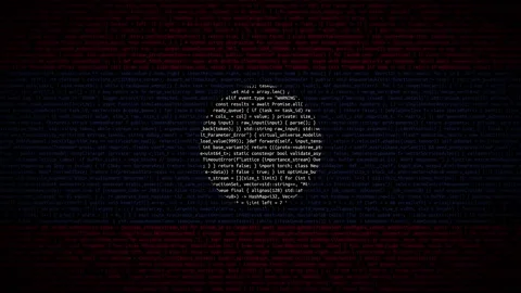 Binary code on flag Stock Footage 293698458