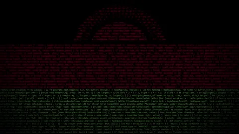 Binary code on flag Stock Footage 293698519