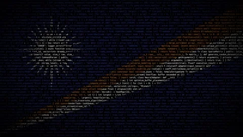 Binary code on flag Stock Footage 293698541