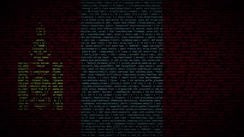 Binary code on flag Stock Footage 293698567