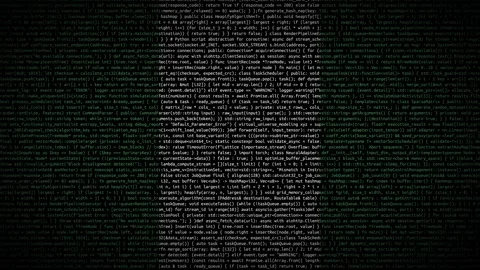 Binary code on flag Video stock 293698620