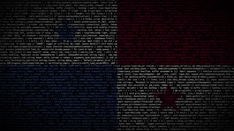 Binary code on flag Stock Footage 293698661