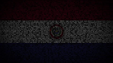 Binary code on flag Stock Footage 293698672