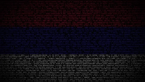 Binary code on flag Stock Footage 293698709