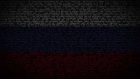 Binary code on flag Stock Footage 293698723