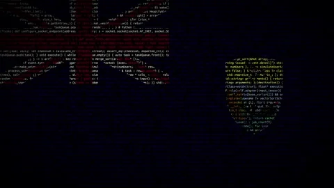 Binary code on flag Stock Footage 293698734