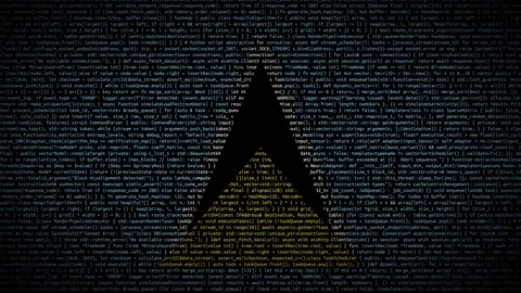Binary code on flag Stock Footage 293698746