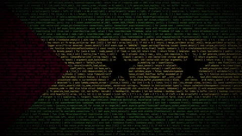 Binary code on flag Stock Footage 293698772