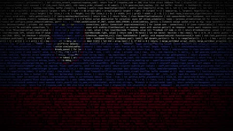 Binary code on flag Stock Footage 293698814