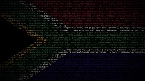 Binary code on flag Stock Footage 293698832