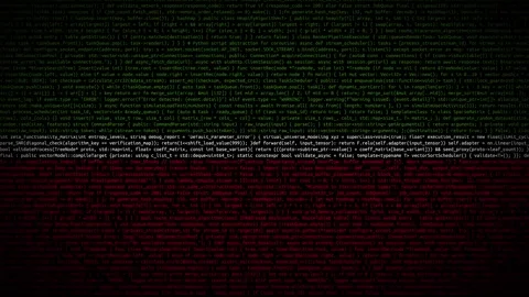 Binary code on flag Stock Footage 293698889