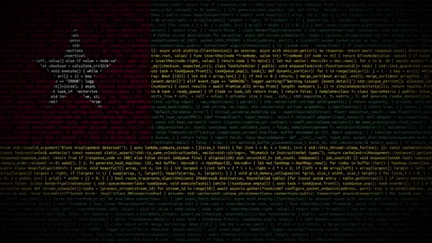Binary code on flag Stock Footage 293698906