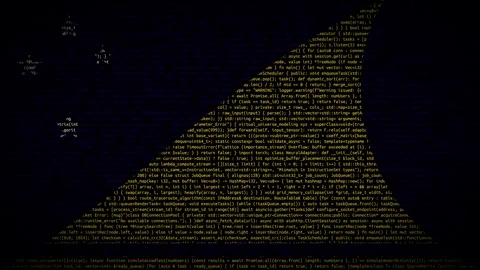 Binary code on flag Stock Footage 293698908