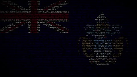 Binary code on flag Stock Footage 293698929