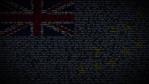 Binary code on flag Stock Footage 293698952