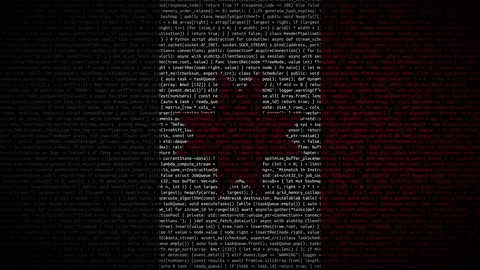 Binary code on flag Stock Footage 293698961