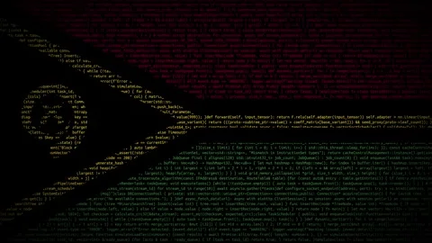 Binary code on flag Stock Footage 293698990