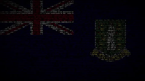 Binary code on flag Stock Footage 293699019