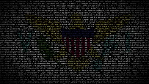 Binary code on flag Stock Footage 293699023