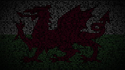 Binary code on flag Stock Footage 293699028