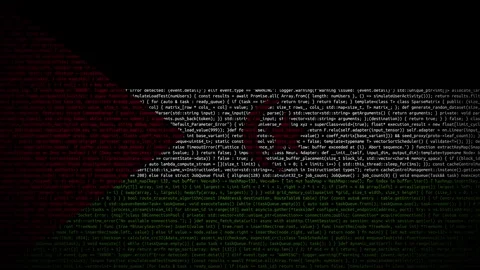 Binary code on flag Stock Footage 293699033